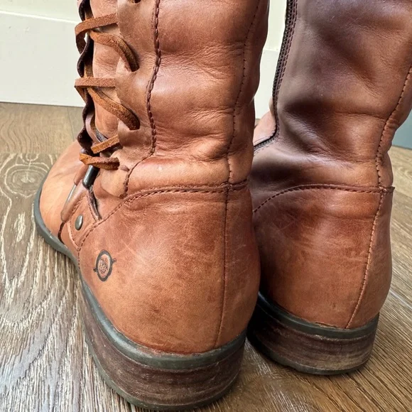 Women’s Born Brown Leather Lace Up Riding Boots, size 7 - Picture 7 of 8